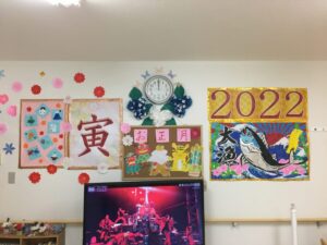 1月の壁画作成の様子