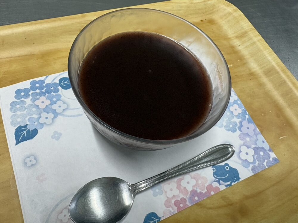 手づくり水ようかんを召し上がっていただきました(*^-^*)
