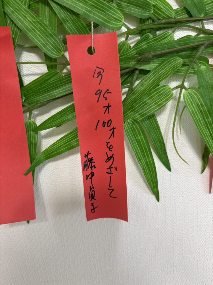 短冊に願い事を書きました🖊️