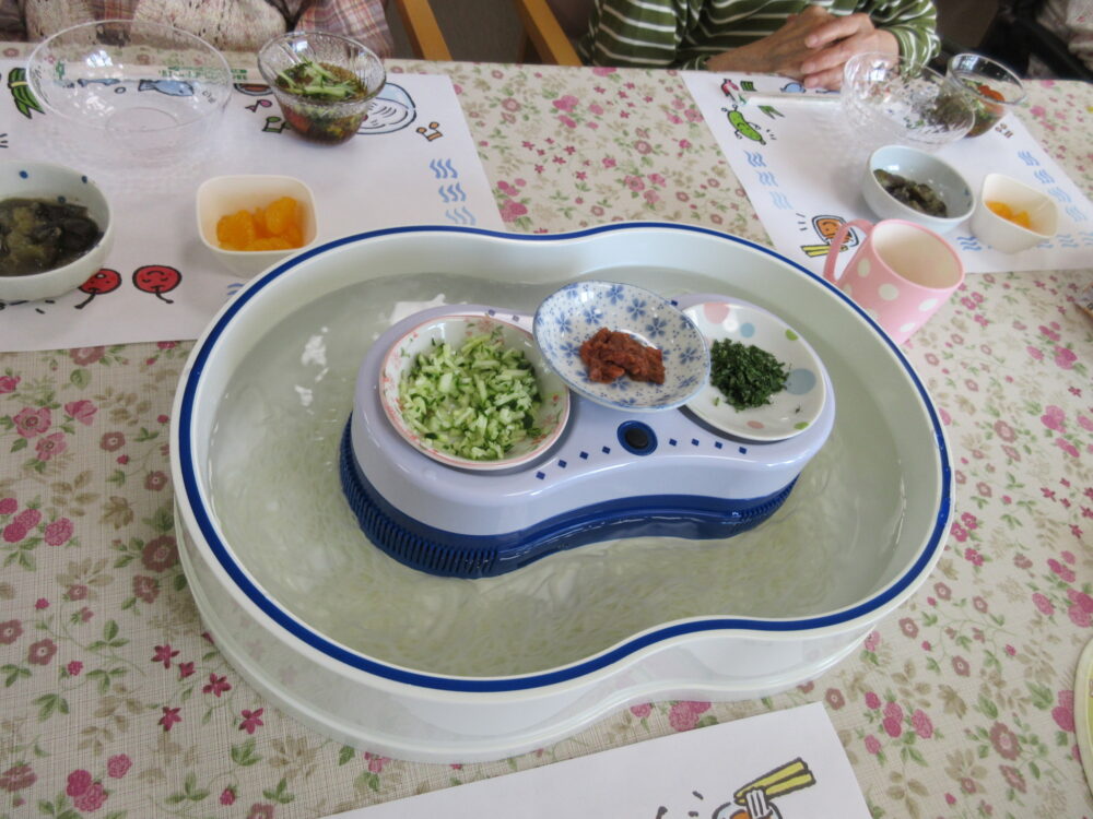 そうめん流しをしました(^_-)-☆